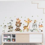 Tier Wandsticker – Fuchs, Bär, Hirsch und weitere Tiere für Kinderzimmer Dekoration