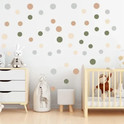 Bunte Punkt Wandsticker für das Schlafzimmer – Farbfrohe Dekoration für Ihr Zuhause