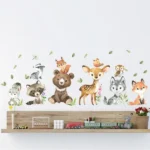 Tier Wandsticker – Fuchs, Bär, Hirsch und weitere Tiere für Kinderzimmer Dekoration