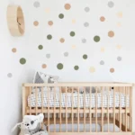 Bunte Punkt Wandsticker für das Schlafzimmer – Farbfrohe Dekoration für Ihr Zuhause