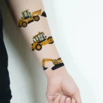 10 Blatt Bulldozer Engineering Truck Tattoos – Bunte Aufkleber für Kinderzimmer
