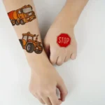 10 Blatt Bulldozer Engineering Truck Tattoos – Bunte Aufkleber für Kinderzimmer
