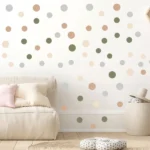Bunte Punkt Wandsticker für das Schlafzimmer – Farbfrohe Dekoration für Ihr Zuhause