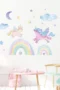 Regenbogen, Stern, Wolke und Mond Wandsticker – Bunte Dekoration für das Kinderzimmer