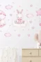 Tanzender Hase mit Wolken, Sternen & Mond – Zauberhafte Wandsticker für Kinderzimmer