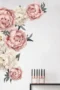 Pfingstrosen Rosenblätter Wandsticker – Elegante Wanddekoration für das Zuhause