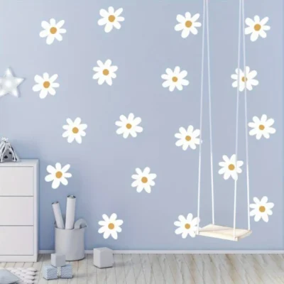 3-teilige Boho Gänseblümchen Wandsticker – Stilvolle Dekoration für das Zuhause