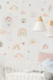 Wanddekoration Regenbogen Herzen, Sterne und Wolken – Bunte Wandsticker für Kinderzimmer