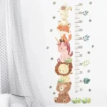 Messskalen Wanddekoration mit Löwe, Fuchs & Bär – Kreative Wandsticker für Kinderzimmer