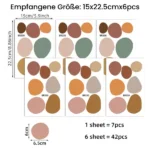 42 Teile Bohemia Stil Irreguläre Kreis Steine – Einzigartige Wandsticker für kreative Dekoration