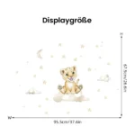 Süßer Tiger Wandsticker mit Mond, Sternen und Wolken – Verspielte Wanddekoration für Kinderzimmer