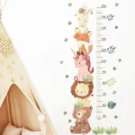 Messskalen Wanddekoration mit Löwe, Fuchs & Bär – Kreative Wandsticker für Kinderzimmer