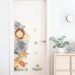 Tier Wandsticker mit Elefant, Löwe und Hase – Niedliche Tiermotive für das Kinderzimmer