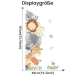 Tier Wandsticker mit Elefant, Löwe und Hase – Niedliche Tiermotive für das Kinderzimmer