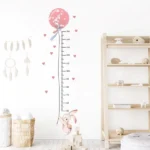 Wandsticker 2 Teile Hase Ballon & Höhenmessung – Niedliche Wanddekoration für Kinderzimmer
