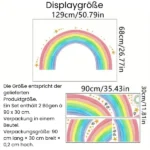 XXL Wandsticker Regenbogen Kinderzimmer mit Sternen – Wanddekoration für Mädchen & Jungen