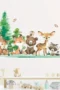 Wandtattoo Tiere – Füchse im Wald, Reh, Schmetterlinge und Bäume für eine natürliche Wanddekoration