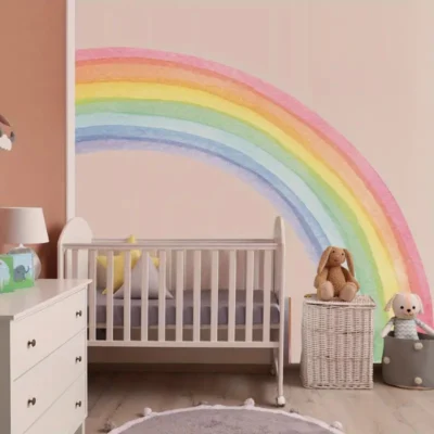 Wandaufkleber XXL Regenbogen für Kinderzimmer – Farbenfrohe Dekoration für Mädchen und Jungen