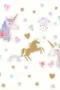 Einhorn Wandtattoo - Einhorn Stern und Herz Wandsticker für Mädchenzimmer