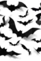 Wandsticker Halloween 3D Fledermaus Dekoration – 60 Teile Dekorative Hängende Wandaufkleber