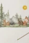 Wandsticker Sonne, Bäume, Bär, Fuchs und Berge – Naturinspirierte Wanddekoration für Kinderzimmer