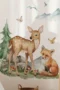 Wandsticker Füchse, Berge, Schmetterlinge, Bäume & Vögel – Natürliche Wanddekoration für Kinderzimmer