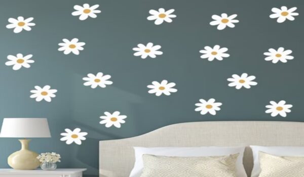 3-teilige Boho Gänseblümchen Wandsticker – Boho Stil Zimmer Dekoration - Image 2