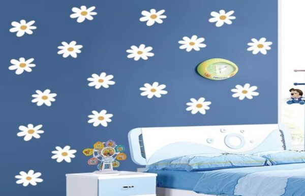 3-teilige Boho Gänseblümchen Wandsticker – Boho Stil Zimmer Dekoration - Image 5