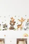 Wandsticker Bär, Hirsch, Blätter, Hase, Fuchs und andere Tiere – Natürliche Wanddekoration für Kinderzimmer