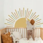 Wandsticker Kinder Boho Sonne – Stylische Wanddekoration für das Kinderzimmer
