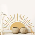 Wandsticker Kinder Boho Sonne – Stylische Wanddekoration für das Kinderzimmer
