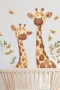 Zwei Giraffen Wandsticker für Wanddekoration, Zimmer Dekoration, Wohnzimmer Dekoration, Kinderzimmer Wandaufkleber, Dekoration für Kinderzimmer