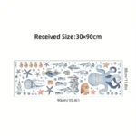 1 Stück Oktopus Wandtattoo Niedliches blaues Cartoon‑Meerestier‑Motiv | Selbstklebend, ablösbar, wasserfestes Vinyl – Dekorative Wandsticker für Zuhause: Eingangsbereich, Flur, Wohnzimmer, Schlafzimmer, Bad, Büro