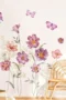 Moderne Blumen Wandaufkleber mit Schmetterling- und Vogel-Muster - Selbstklebende Dekor für Schlafzimmer, Wohnzimmer und Flur