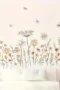 1 Stück Vintage Botanischer Wandaufkleber – Pusteblumen, Äste & Blätter, Selbstklebend, Abnehmbar, Matte Wanddekoration für Wohnzimmer & Schlafzimmer