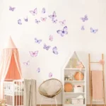 Bunte Schmetterling Wandsticker für Kinderzimmer, Schlafzimmer & Mädchenzimmer – Selbstklebende Wandtattoos als Wanddeko, Wandaufkleber & Raumdekoration für Haus, Wohnung & DIY kreative Gestaltung