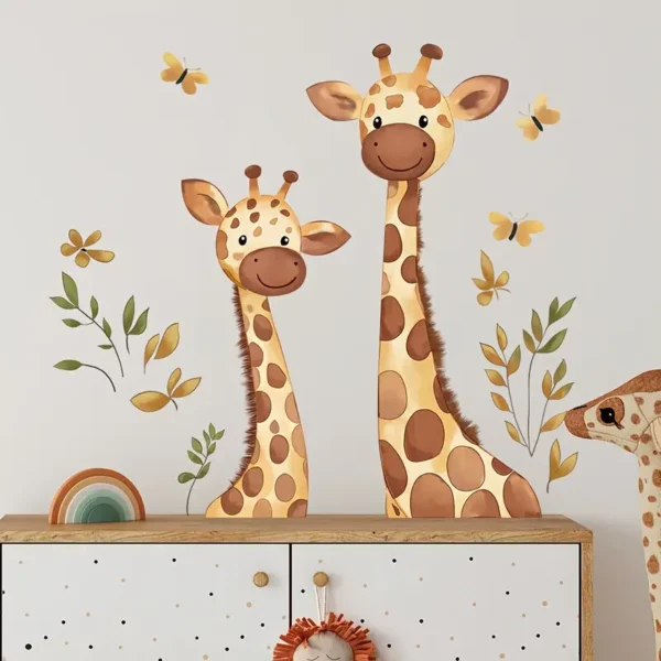 Zwei Giraffen Wandsticker für Wanddekoration, Zimmer Dekoration, Wohnzimmer Dekoration, Kinderzimmer Wandaufkleber, Dekoration für Kinderzimmer - Image 4