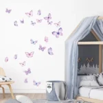 Bunte Schmetterling Wandsticker für Kinderzimmer, Schlafzimmer & Mädchenzimmer – Selbstklebende Wandtattoos als Wanddeko, Wandaufkleber & Raumdekoration für Haus, Wohnung & DIY kreative Gestaltung