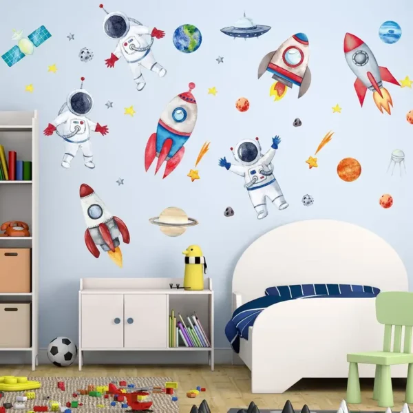 11er Set Niedliche Bär- & Hasenwolken Wandsticker – Abnehmbare Wandaufkleber für Kinderzimmer, Schlafzimmer, Klassenzimmer & Spielzimmer mit Sternen & Wolken - Image 3