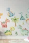 1 Dinosaurier Wandaufkleber für Schlafzimmer, Flur, Wohnzimmer & Veranda – Selbstklebende Wanddekoration für Wohnzimmer, Büro, Hintergrundwand & Heimdekoration | Glänzende Wandkunst im Dinosaurier-Thema