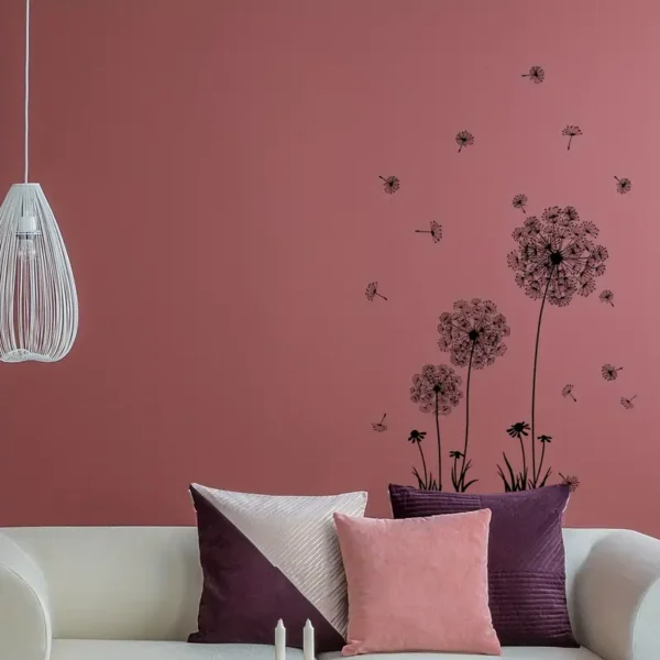 Dandelion Wandtattoo – Selbstklebendes Blumenaufkleber für Wohnzimmer, Schlafzimmer und Kinderzimmer Dekoration - Image 6