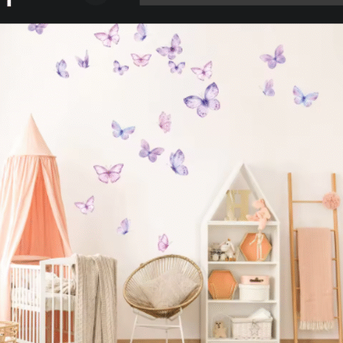 Bunte Schmetterling Wandsticker für Kinderzimmer, Schlafzimmer & Mädchenzimmer – Selbstklebende Wandtattoos als Wanddeko, Wandaufkleber & Raumdekoration für Haus, Wohnung & DIY kreative Gestaltung