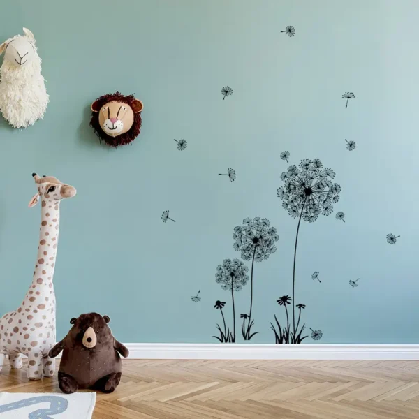 Dandelion Wandtattoo – Selbstklebendes Blumenaufkleber für Wohnzimmer, Schlafzimmer und Kinderzimmer Dekoration - Image 4