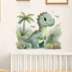 Dinosaurier Wandsticker – Süßes Cartoon Design für Kinderzimmer, Selbstklebende Wanddeko, Wandaufkleber für Spielzimmer, Babyzimmer und Schlafzimmer